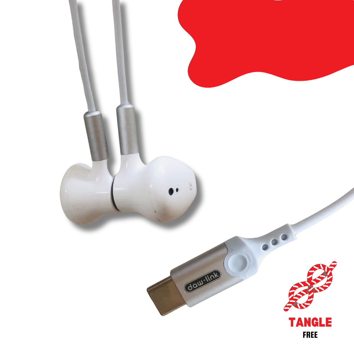 Daw-Link DL-01 Stereo Sound Earphones | 100% Original Dubai Standard Wire Hands Free 3.5mm, Type-C, iPhone