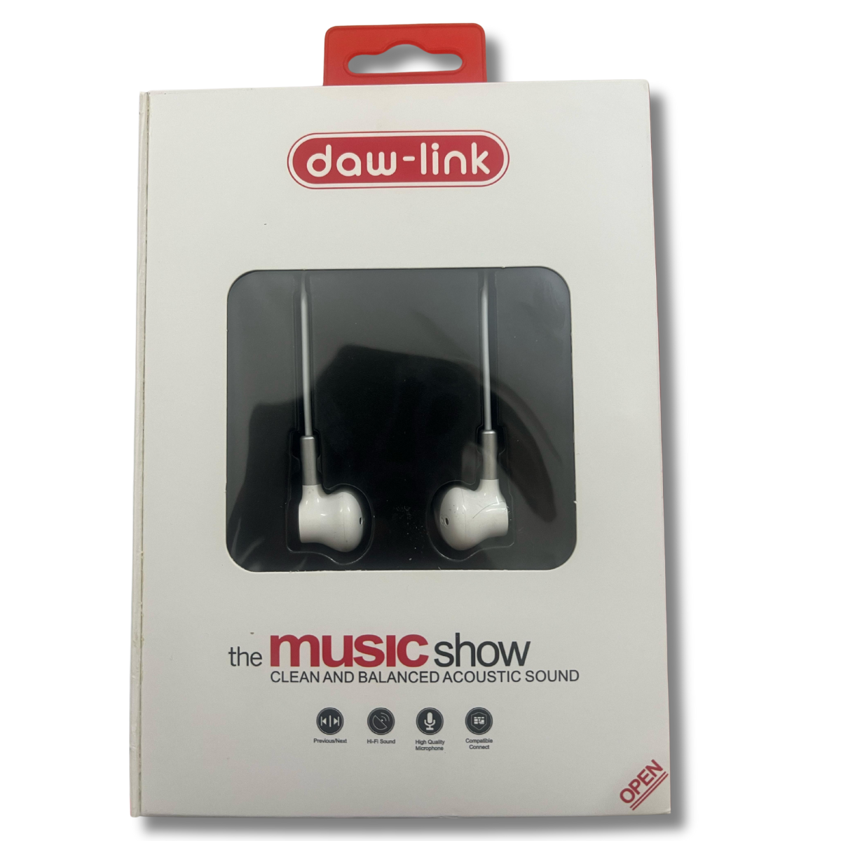 Daw-Link DL-01 Stereo Sound Earphones | 100% Original Dubai Standard Wire Hands Free 3.5mm, Type-C, iPhone