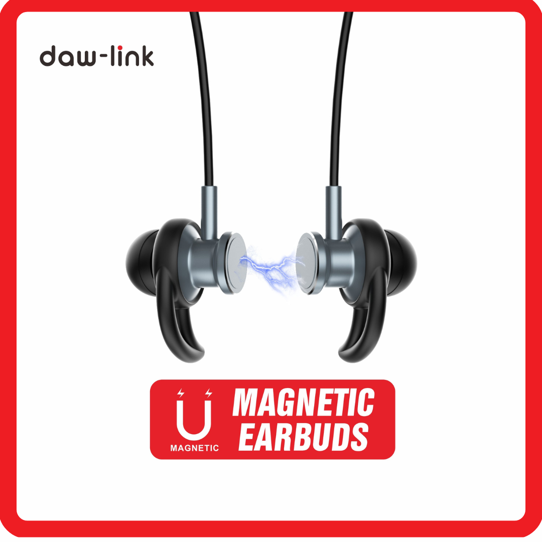 π§ Daw-Link DL-N01 Wireless Neckband β 30 Hours Music | ENC | Super Bass | 100% Original Dubai Standard | ENC Noise Reduction - Neck Band Hands Free