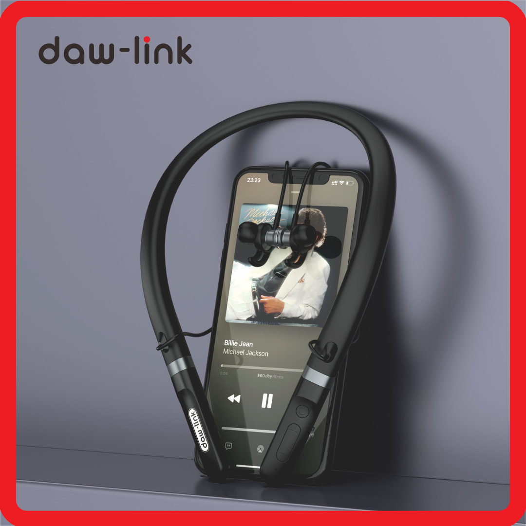 π§ Daw-Link DL-N01 Wireless Neckband β 30 Hours Music | ENC | Super Bass | 100% Original Dubai Standard | ENC Noise Reduction - Neck Band Hands Free