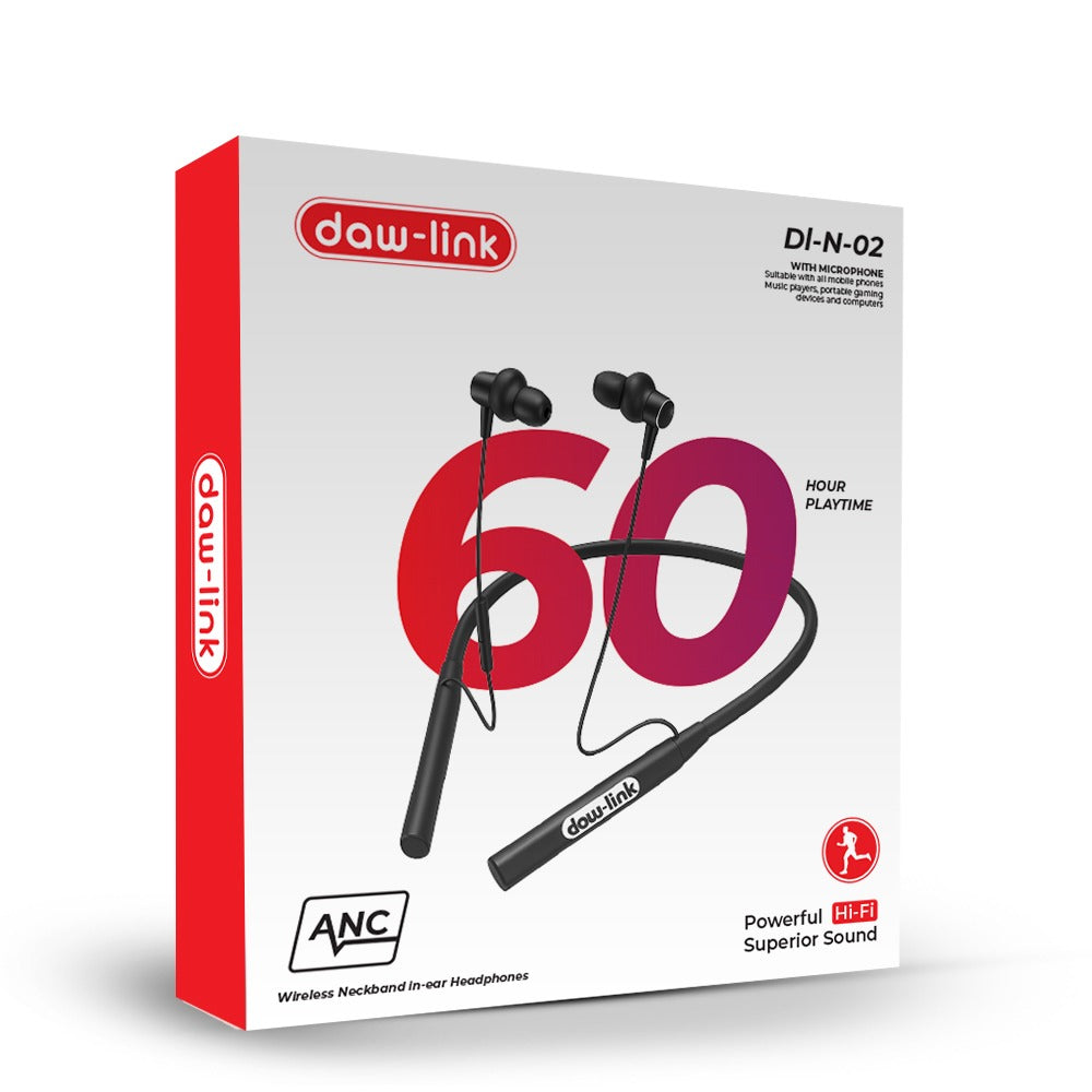 Daw-Link DI-N02 Wireless Neckband – 60H Playtime