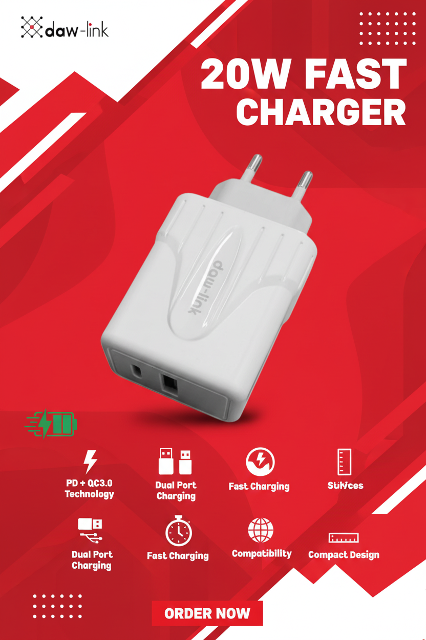 Daw-Link 20W Fast Charger – DL-QC-1
