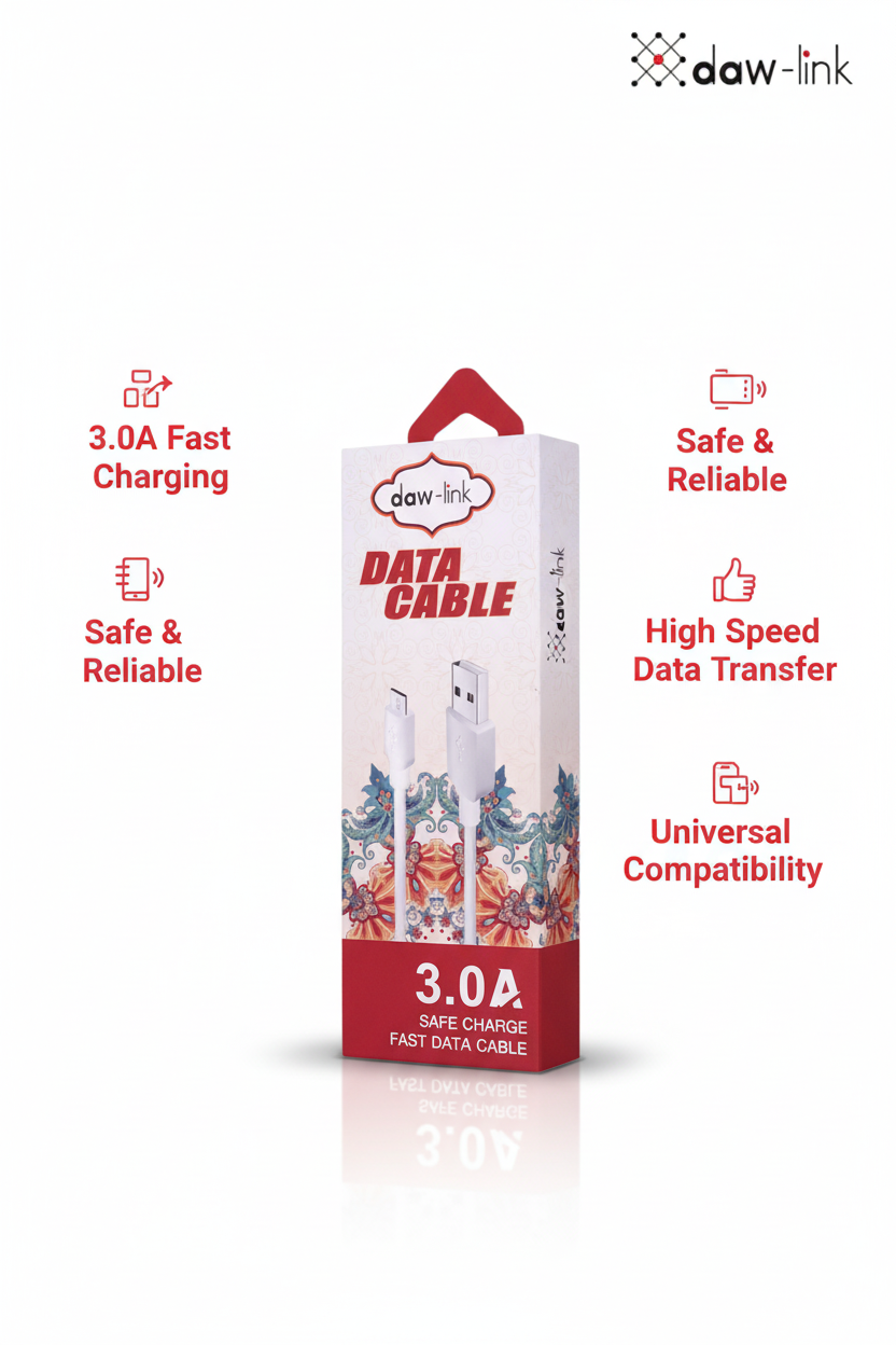 100% Original Copper 3.0A Fast Charging and Data Cable