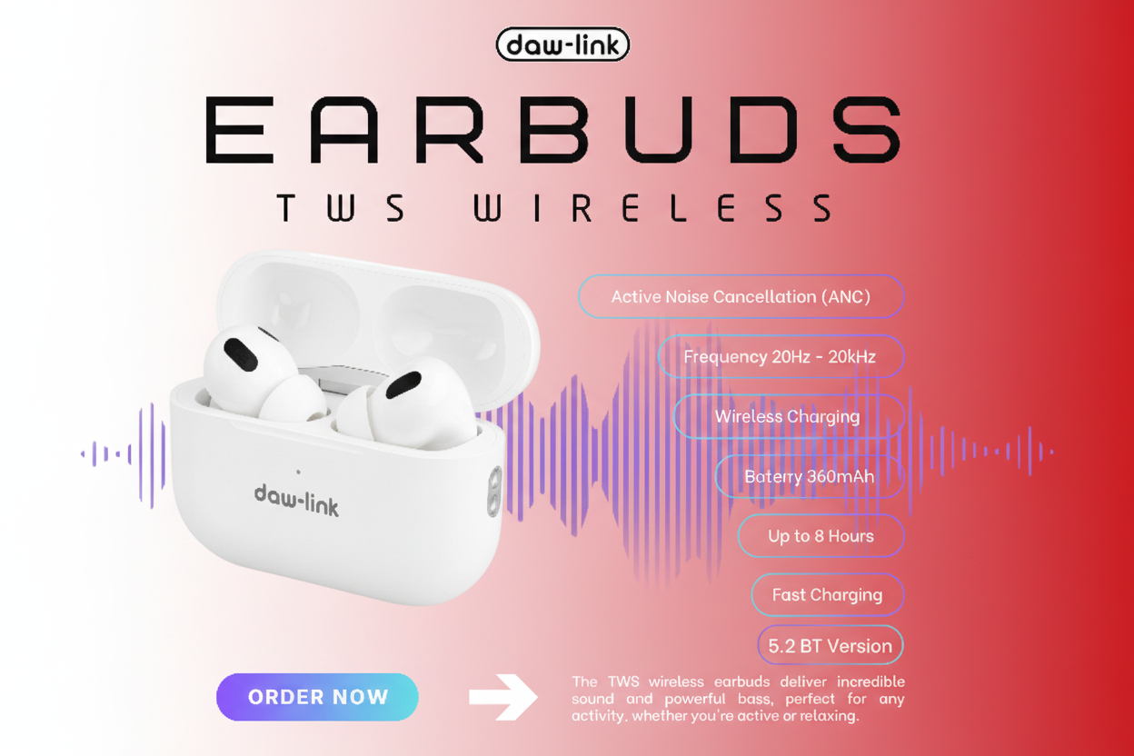 Daw-Link AirPods Wireless Earbuds – Hi-Fi Sound