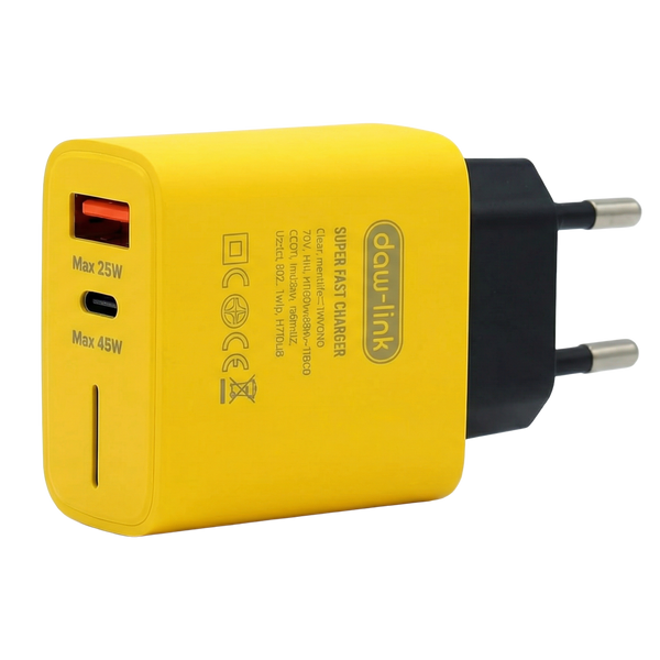 45W Fast Charger | Dual-Port PD & QC 3.0
