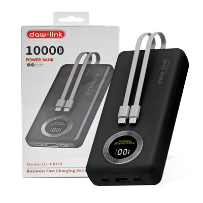 DawLink 10000mAh Power Bank – Fast Charge, LED Display